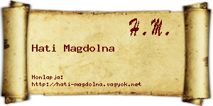 Hati Magdolna névjegykártya